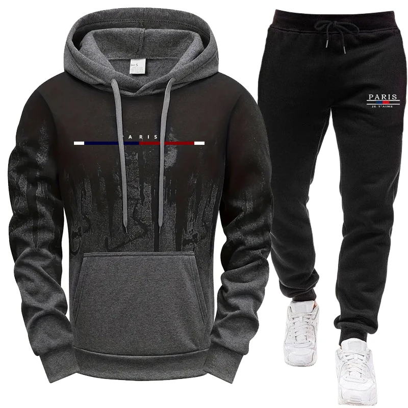 Outdoor Sportswear - Men's Set/Hoodie/Pants Autumn Winter Hooded Sweatshirt