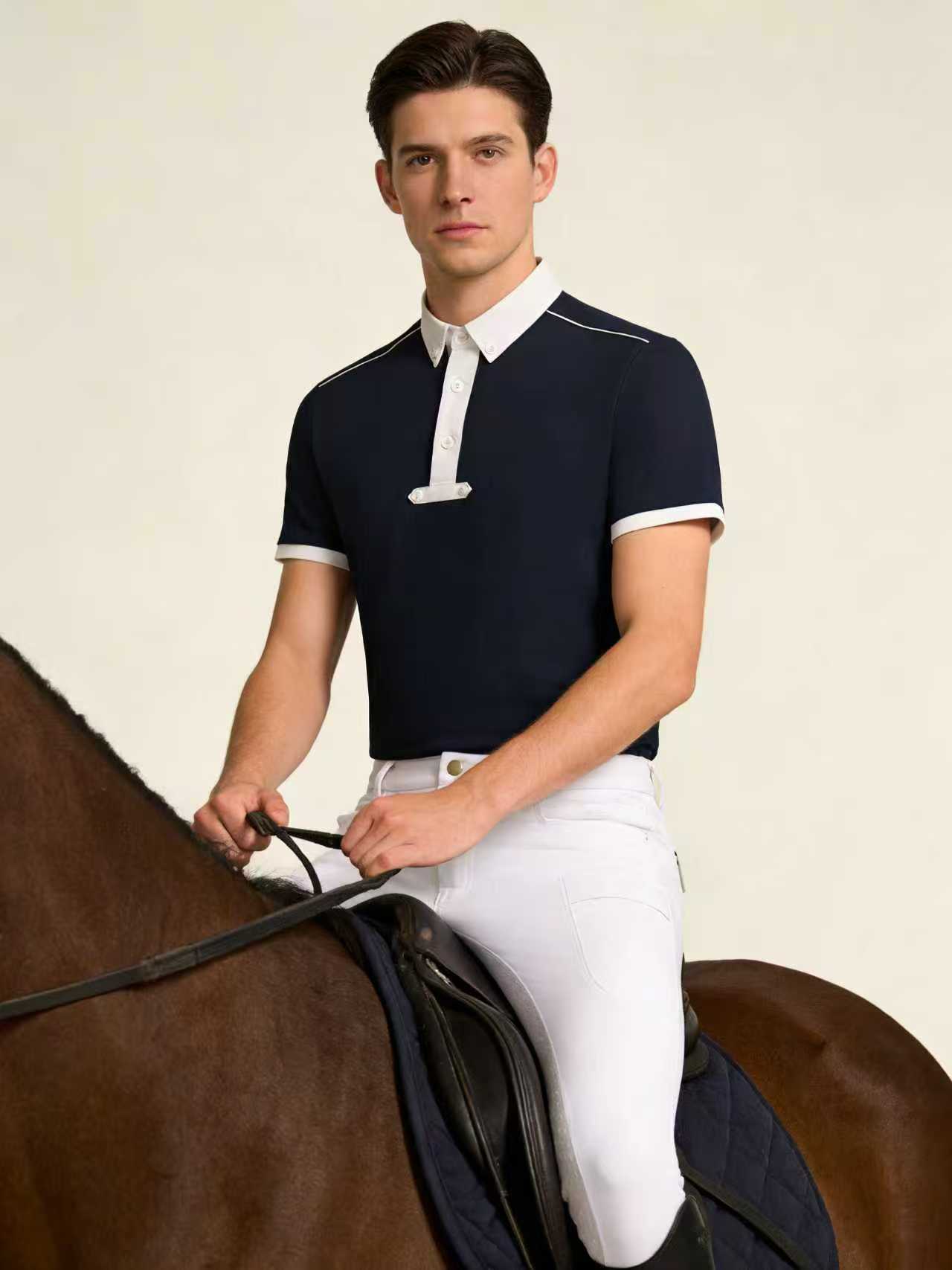 Men's equestrian top knitted p - огляд і ціна Polo Shirt Equestrian