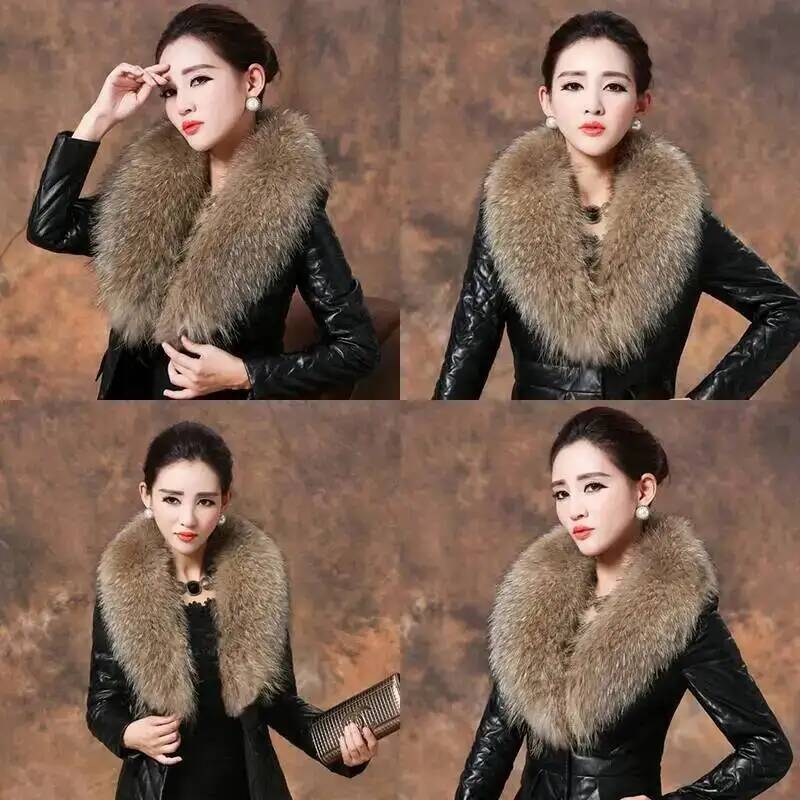 Natural Raccoon Fur Collar Rea - огляд і ціна Outdoor Sport Winter Jacket